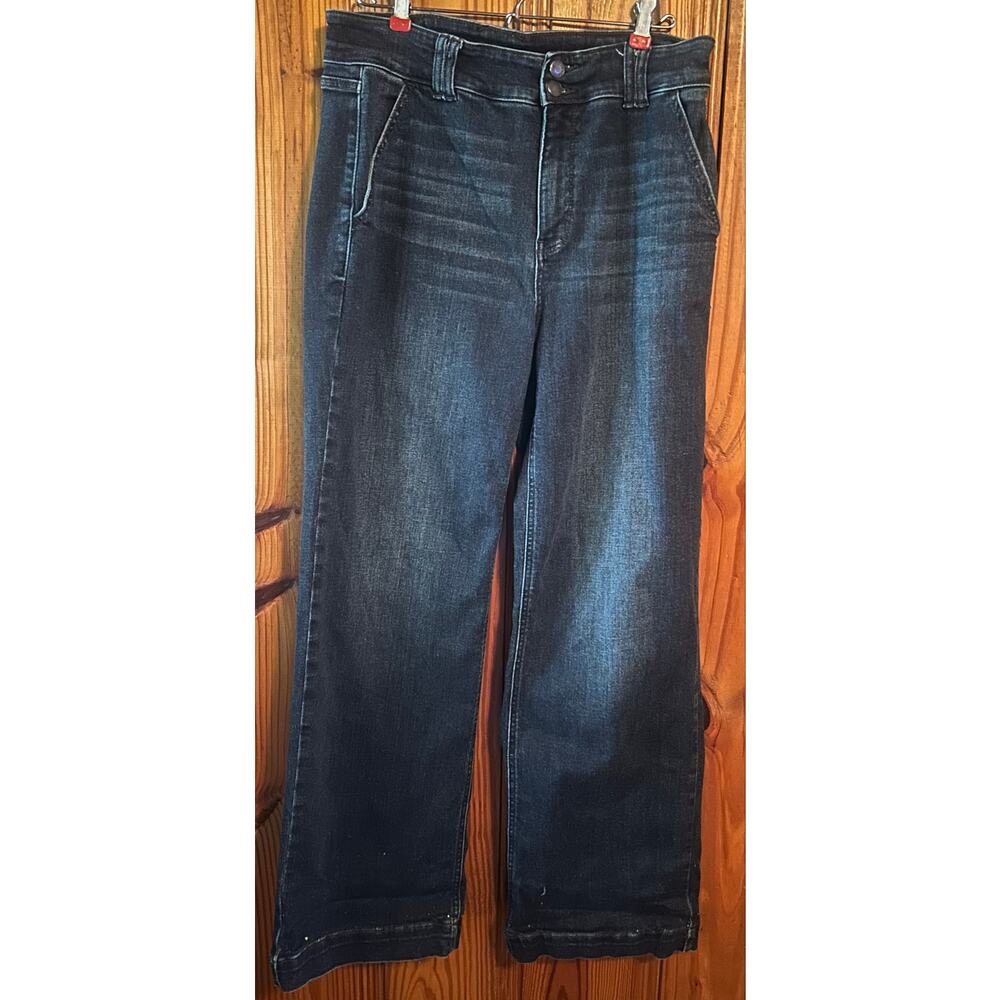 Judy Blue HIGH SOCIETY High-Waist Trouser Leg Jeans EUC Size 13/31 - Picture 2 of 4